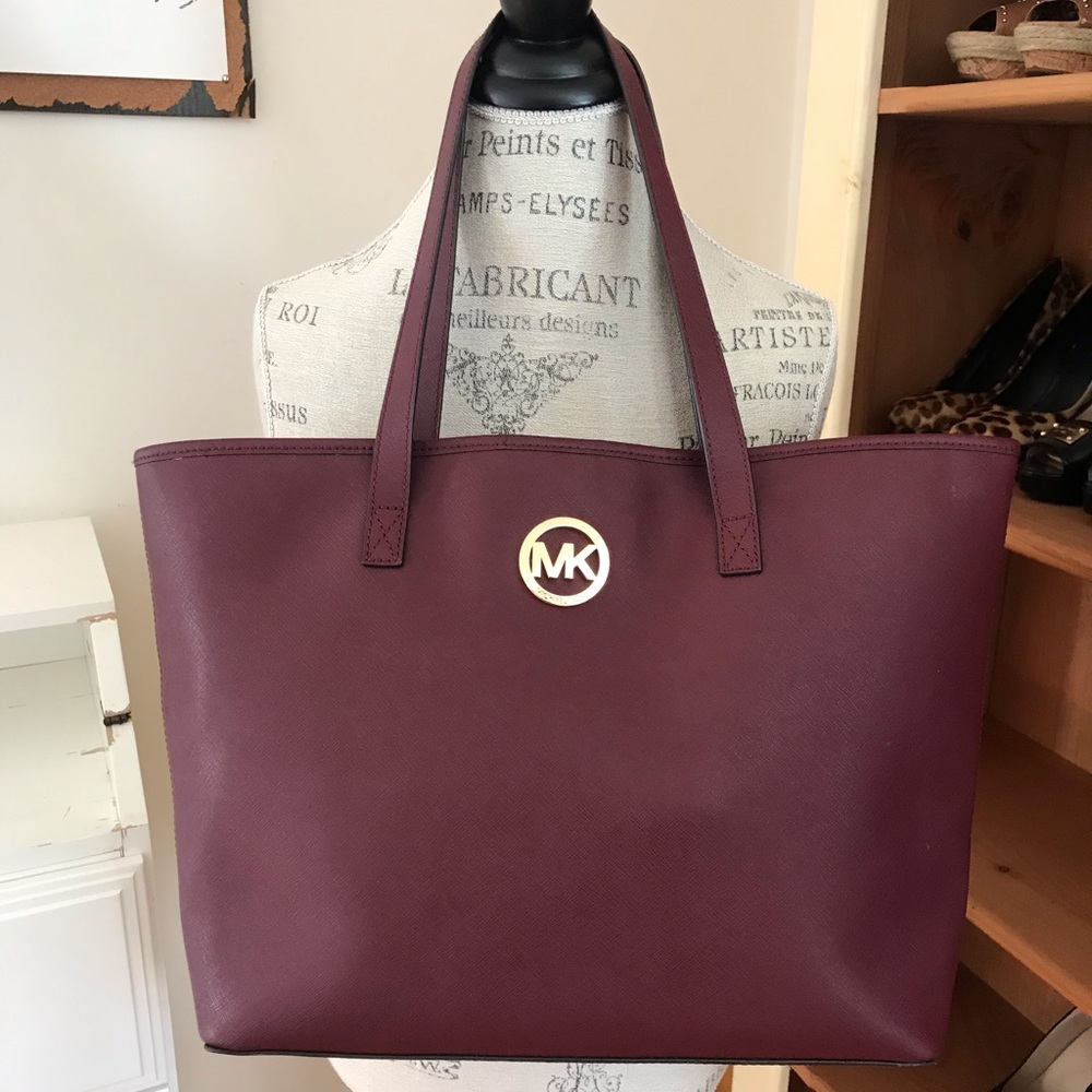 MK MAROON TOTE